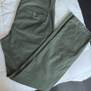 Olive green Relaxed slim pants